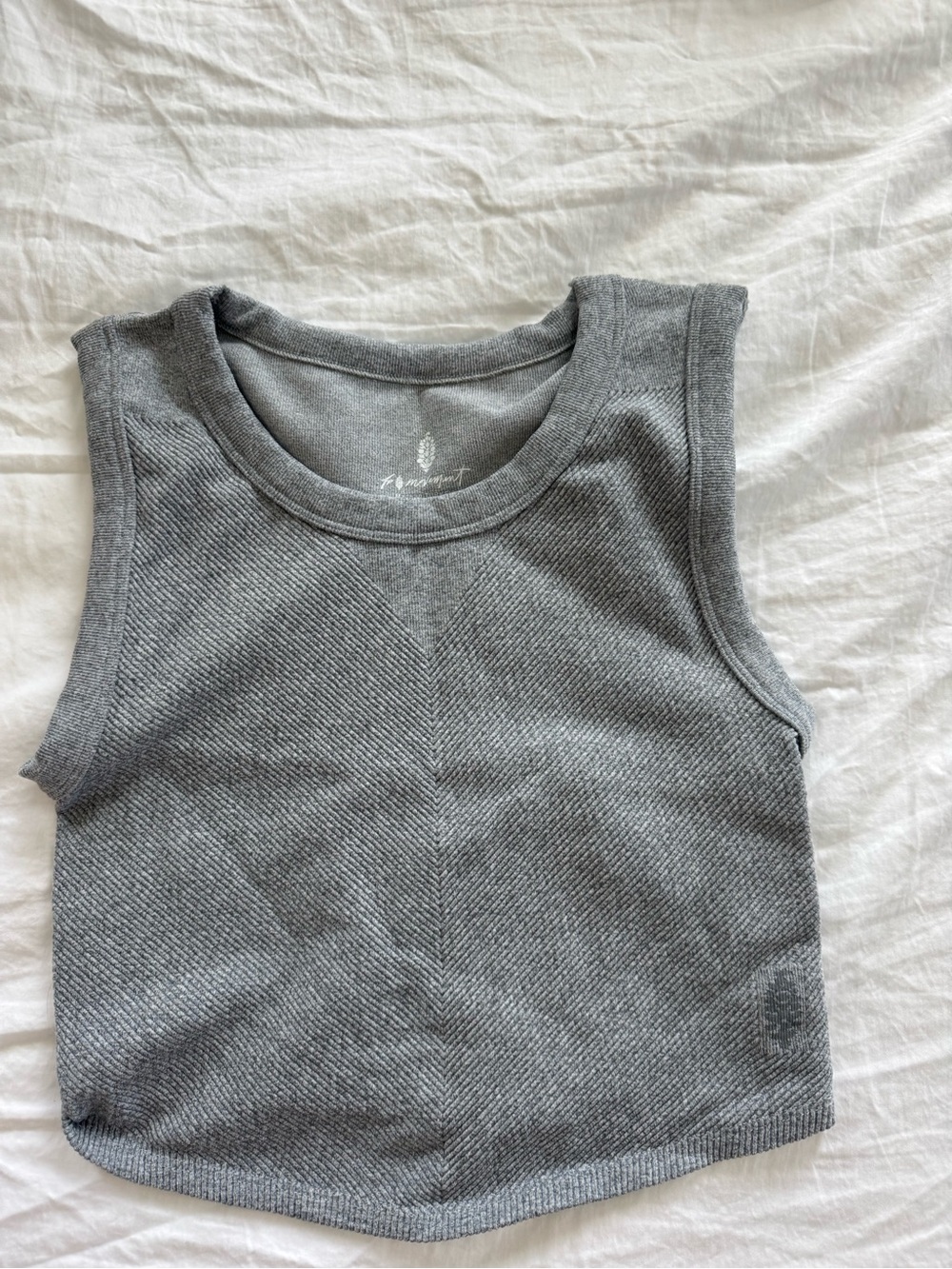 FP Movement by Free People Gray Ribbed Tank Top